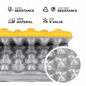 Nils Extreme NC17105 MATA KEMPINGOWA DO SIEDZENIA Z PODBICIEM ALUMINIOWYM +IXPE 40 CM ŻÓŁTA NILS CAMP 3