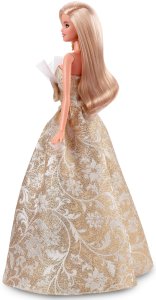 Lalka Barbie Mattel Signature Holiday Barbie 2025 - Lalka kolekcjonerska w złoto-srebrnej sukni (JBH95) 4