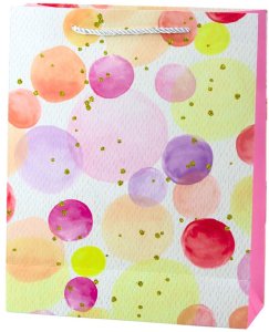 Lean Torba prezentowa - Kropki Akwarelowe Pastelowe  32 × 26 × 10 cm 4