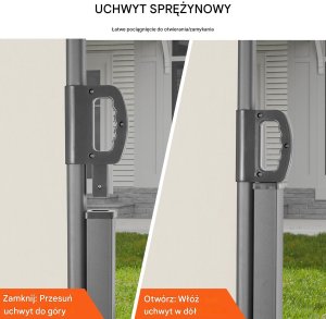 Vevor Markiza boczna parawan osłona na taras roleta przeciwsłoneczna 180 x 350 cm 4