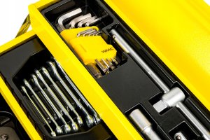 Zestaw narzędzi WMC TOOLS SKRZYNKA NARZĘDZIOWA KLUCZY NASADKI WKR ĘTAKI  87 EL. 14