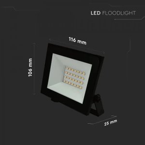 Projektor LED V-TAC 20W LED SMD 6500K Czarny VT-44022 6500K 1510lm 2