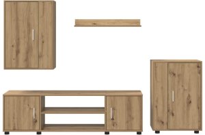 vidaXL Zestaw szafki TV 4 części 4 pcs dąb artisan 9