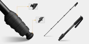 Monopod 2w1 Na Aparat Dslr Kamerę 1/4"" 10kg 160cm 2w1 Kijek Nordic Walking / Kf09.138 / Ms16 4