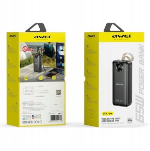 Powerbank Awei Powerbank Awei PA-34 30000mAh 65W Fast charging czarny 4