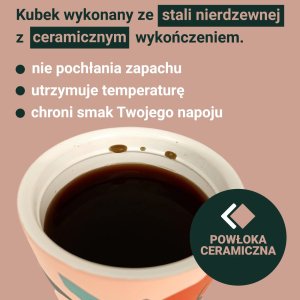 Coffee Format Coffee Format Brązowy kubek termiczny z motywem mapy świata 350 ml 3
