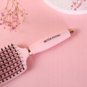MOHI SISTER YOUNG_Ovia Hair Brush szczotka do włosów z włosiem dzika Pink 3