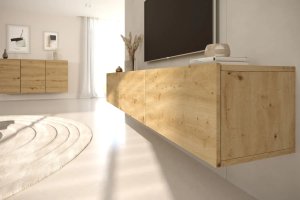 Szafka RTV GABI 180cm dąb artisan wisząca KOCOT MEBLE 7