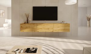 Szafka RTV GABI 180cm dąb artisan wisząca KOCOT MEBLE 8