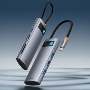 HUB USB Baseus Metal Gleam 1x SD 1x USB-C PD 1x microSD 1x HDMI  + 3x USB-A 2.0 3.0 (6932172682750) 11