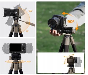 Statyw Statyw Fotograficzny Foto 190cm 4kg Uchwyt Na Telefon + Pilot / K&f Kf09.155 5