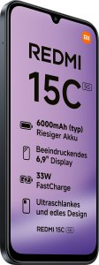 Smartfon Xiaomi Redmi 15C 5G 4/128GB Czarny 3