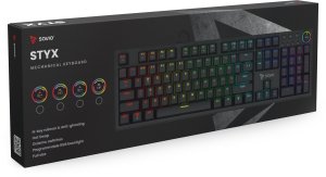 SAVIO STYX Klawiatura mechaniczna Outemu Brown, Hot Swap, RGB 5