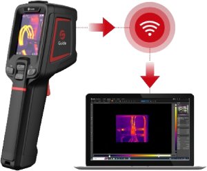Guide Kamera termowizyjna GuideIR , 256x192, -20C do 550C, FOV 2519, LCD 2.4", Laser, 2MP, Pamięć 16GB, Wi-Fi, 11h Bateria, E2+ 7