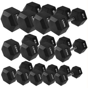 HMS hantel Hex Pro gumowany 1 x 16 kg 5
