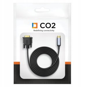 Kabel Co2 HDMI - D-Sub (VGA) 1m szary 12