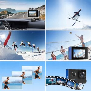 AKASO Brave 6 Plus kamera sportowa 4K30FPS 20MP WiFi ekran dotykowy 4XZoom 2