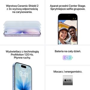 Smartfon Apple iPhone 17 8/256GB Fioletowy  (MG6M4ZD/A) 5