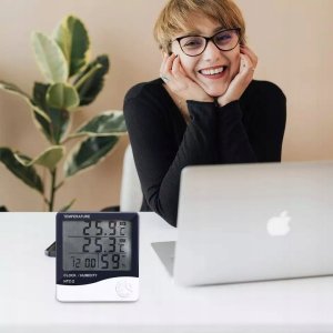 Stacja pogodowa Digi BEZPRZEWODOWA STACJA POGODY TERMO-HIGROMETR ZEWNĘTRZNA SONDA ZEGAR BUDZIK 10
