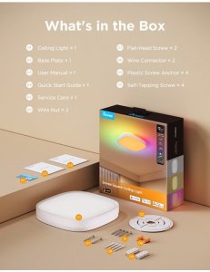 GOVEE H80A4 12INCH RGBWW + RGBIC SQUARE SMART CEILING LIGHT 2