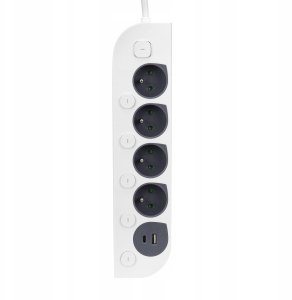Przedłużacz elektryczny 4 gniazdowy + USB-A + USB-C MT143 Montis 4