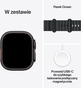 Smartwatch Apple Watch Ultra 3 GPS + Cellular 49mm Black Titanium / Ocean Band Black (MF0J4QF/A) 7