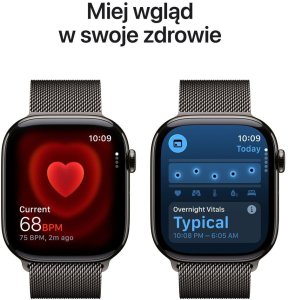 Smartwatch Apple Watch 11 GPS + Cellular 46mm Slate Titanium Milanese Loop M/L Grafitowy  (MFD44ZR/A) 5