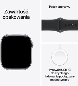 Smartwatch Apple Watch 11 GPS 42mm Space Grey Alu Sport Band M/L Czarny  (MEQX4ZR/A) 8