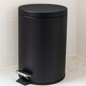 Kosz na śmieci NONI metalowy z pokrywą, 5 l 2
