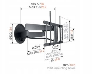 Vogel's 7675 MotionMount Pro Signature  40" - 77"   motorizets  melna - Sienas stiprinajums televizoriem 3