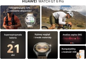 Smartwatch Huawei Watch GT6 Pro 46mm Active Czarny (6942103168185) 8