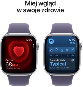 Smartwatch Apple Watch 11 GPS 42mm Silver Alu Sport Band S/M Fioletowy  (MEU64ET/A) 5