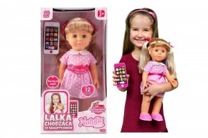 Artyk Lalka Natalia chodząca ze smartfonem 41cm 2