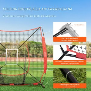 Siatka treningowa 2,1 m x 2,4 m do baseballu i softballu 3