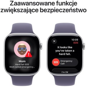 Smartwatch Apple Watch 11 GPS + Cellular 42mm Silver Alu Sport Band S/M Fioletowy  (MF8H4ZR/A) 5