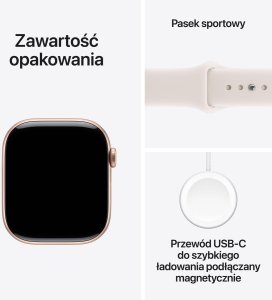 Smartwatch Apple Watch 11 GPS + Cellular 46mm Rose Gold Alu Sport Band M/L Różowy  (MFCJ4ZR/A) 8