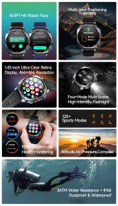 SMARTWATCH ZEGAREK WATCH MENU PL DAMSKI MĘSKI ROZMOWY SPORT POLSKIE PULS TS400 10