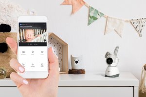 Alecto WLAN-Babyphone mit Kamera weiß/grau 16