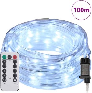 vidaXL Lina świetlna z 2400 diodami LED Zimna Biała 100 m PVC 3