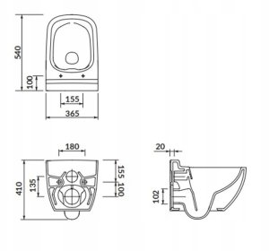 Przycisk spłukujący Alca plast S4005-015 / CERSANIT/ SYSTEM 40 /MZ CASPIA / DS DUR WO ŁW / PRZYC. LUNA CZARNY MAT 5