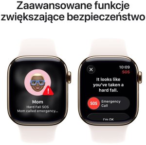 Smartwatch Apple Watch 11 GPS + Cellular 46mm Gold Titanium Sport Band M/L Różowy  (MFD64ZR/A) 6
