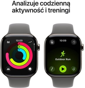 Smartwatch Apple Watch 11 GPS + Cellular 46mm Natural Titanium Sport Band M/L Grafitowy  (MFCX4ZR/A) 4