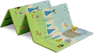 MATA PIANKOWA EDUKACYJNA SKŁADANA DLA DZIECI DUŻA MISIE BALONY 180x200 14