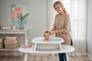 WANIENKA DZIECIĘCA Z TERMOMETREM ORSETTO BEŻOWA PODUSZKA DELFINKI 2