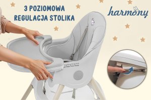 Lionelo DZIECIĘCE KRZESEŁKO DO KARMIENIA CYNAMONEK 4W1 SZARE 11