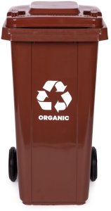 Kosz na śmieci Multistore Zestaw 5 koszy na śmieci pojemniki 5x120L niebieski zielony żółty czarny brązowy makulatura szkło plastik odpady zmieszane BIO g EDUKAMP 7