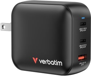 Ładowarka Verbatim Mini GaN 100W 2xUSB-C PD/1x USB-A QC czarny (32230) 3