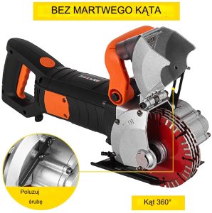 Bruzdownica Vevor Bruzdownica do betonu dedra frezarka rowków elektryczna 4800 W 133 mm 2