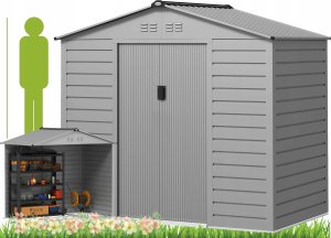 Domek Ogrodowy 213 x 131 x 192 cm Szary 2,43 m PAKO 84H-352V00SR 4