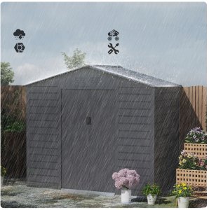 Domek Ogrodowy 213 x 131 x 192 cm Szary 2,43 m PAKO 84H-352V00SR 6
